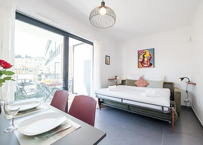 Queen Riviera : Climatisation, Parking, Terrasse * Menton